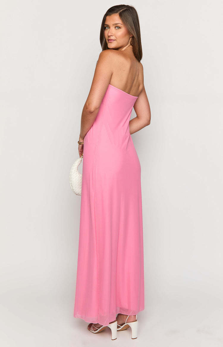 Brynner Pink Strapless Maxi Dress-Vavasi.All Rights Reserved.