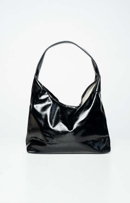 Burkes Black Oversized Shoulder Bag-Vavasi.All Rights Reserved.