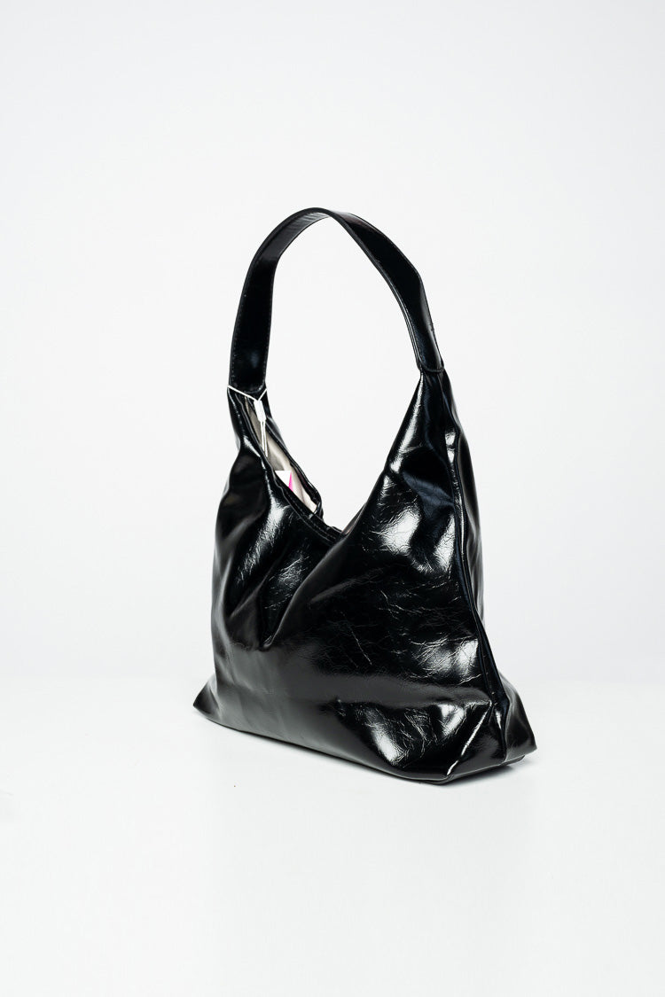 Burkes Black Oversized Shoulder Bag-Vavasi.All Rights Reserved.