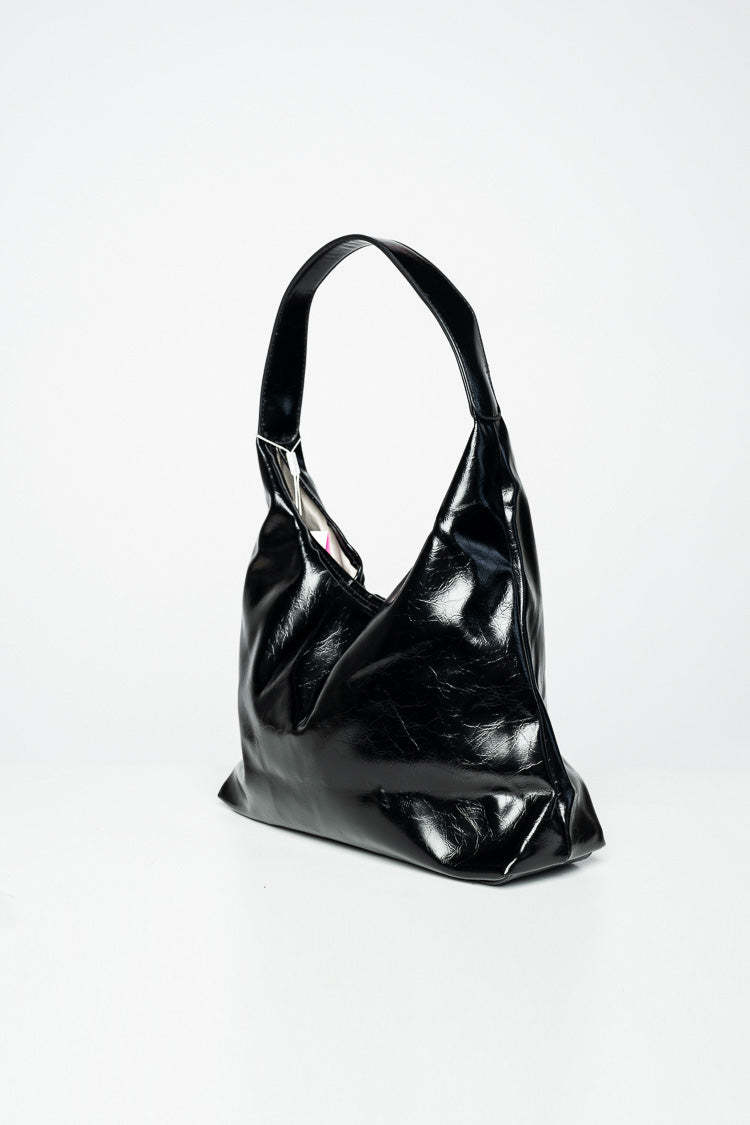 Burkes Black Oversized Shoulder Bag-Vavasi.All Rights Reserved.