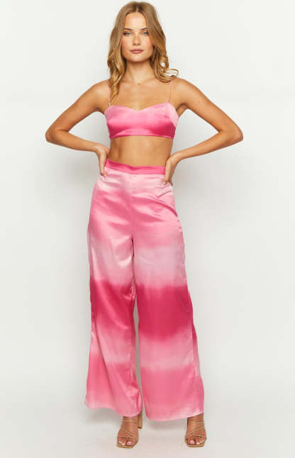 Bailee Pink Ombre Crop Top-Vavasi.All Rights Reserved.