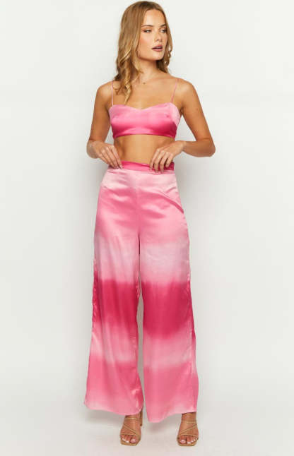 Bailee Pink Ombre Pants-Vavasi.All Rights Reserved.