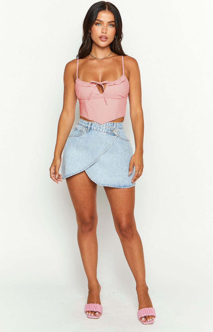 Aria Pink Corset Top-Vavasi.All Rights Reserved.