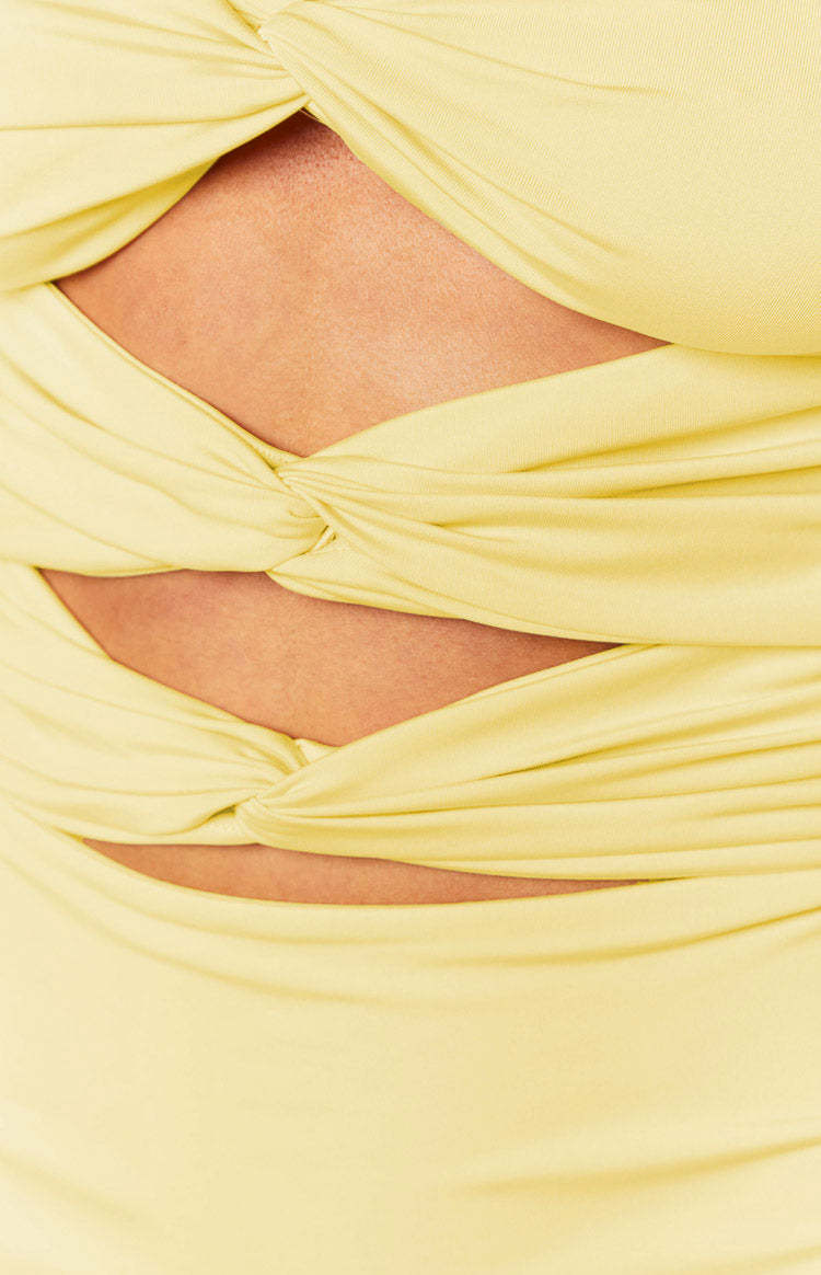 Edeline Yellow Mini Dress-Vavasi.All Rights Reserved.