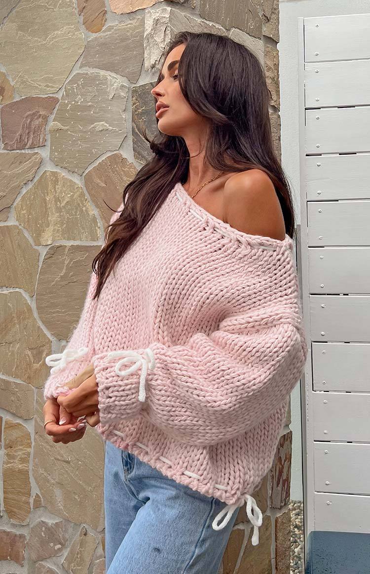 Bea Baby Pink Sweater-Vavasi.All Rights Reserved.