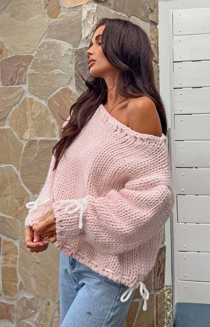 Bea Baby Pink Sweater-Vavasi.All Rights Reserved.