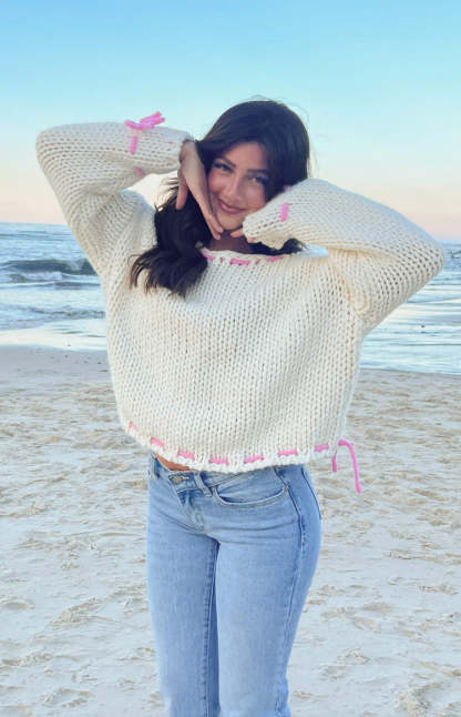 Bea Cream Sweater-Vavasi.All Rights Reserved.