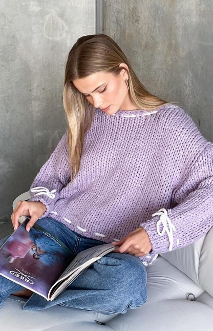 Bea Lilac Sweater-Vavasi.All Rights Reserved.