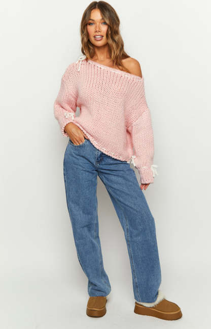 Bea Baby Pink Sweater-Vavasi.All Rights Reserved.