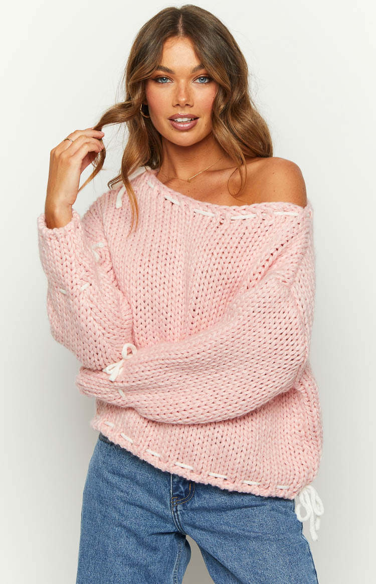 Bea Baby Pink Sweater-Vavasi.All Rights Reserved.