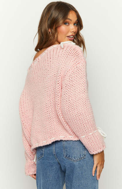 Bea Baby Pink Sweater-Vavasi.All Rights Reserved.