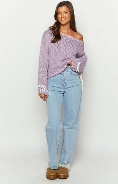 Bea Lilac Sweater-Vavasi.All Rights Reserved.