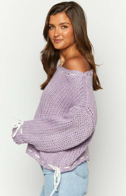 Bea Lilac Sweater-Vavasi.All Rights Reserved.