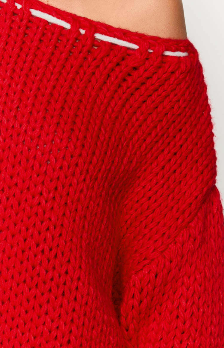 Bea Red Sweater-Vavasi.All Rights Reserved.