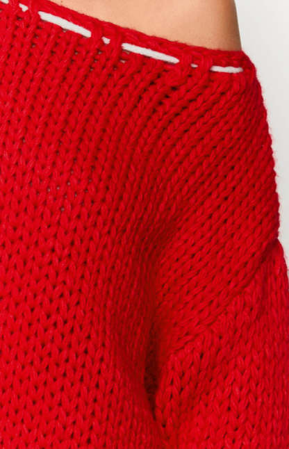 Bea Red Sweater-Vavasi.All Rights Reserved.