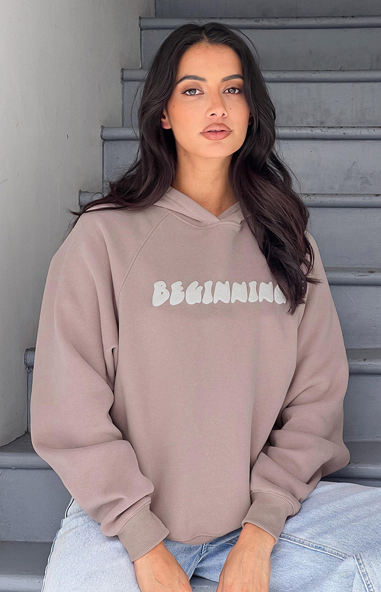 Beginning Beige Bubble Hoodie-Vavasi.All Rights Reserved.