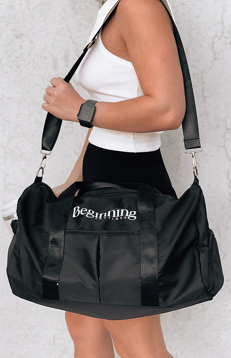 VavasiBlack Gym Bag-Vavasi.All Rights Reserved.