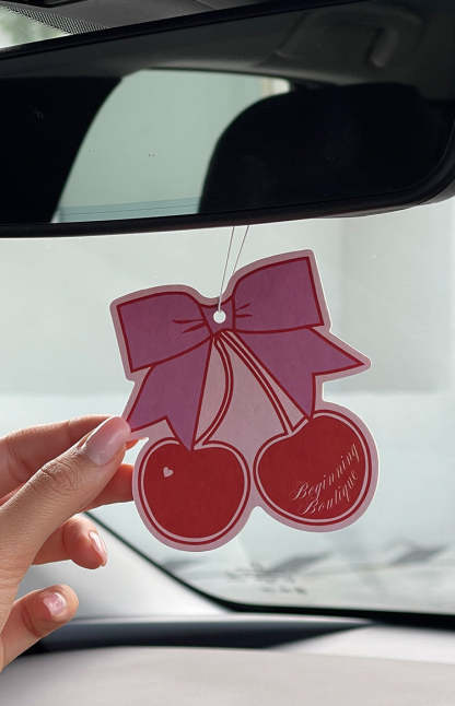 Beginning Cherry Bow Air Freshener-Vavasi.All Rights Reserved.