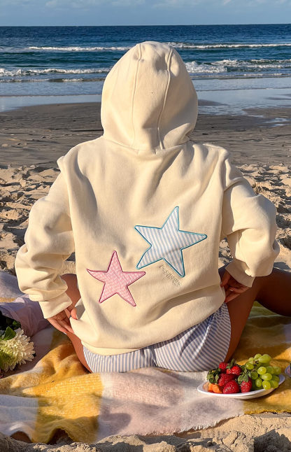 Beginning Cream Star Hoodie-Vavasi.All Rights Reserved.