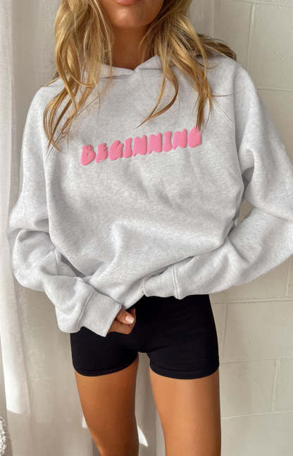 Beginning Grey Marl Bubble Hoodie-Vavasi.All Rights Reserved.