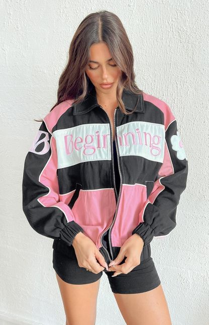 Beginning Pink Bomber Jacket-Vavasi.All Rights Reserved.