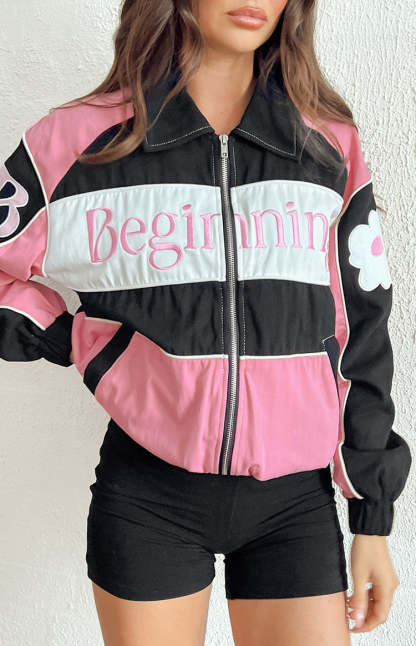 Beginning Pink Bomber Jacket-Vavasi.All Rights Reserved.