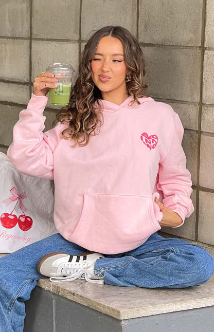 Beginning Pink Lovey Bubble Hoodie-Vavasi.All Rights Reserved.