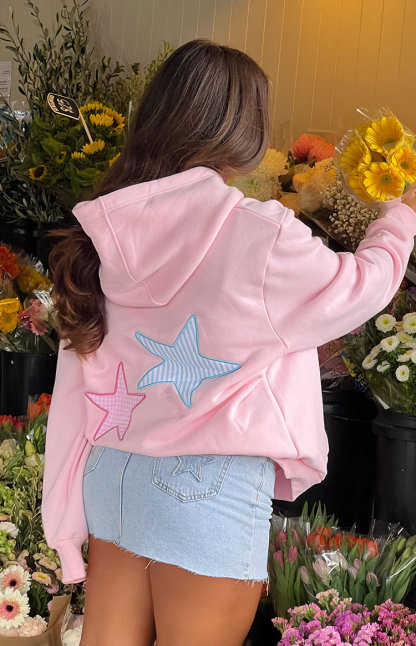 Beginning Pink Star Hoodie-Vavasi.All Rights Reserved.