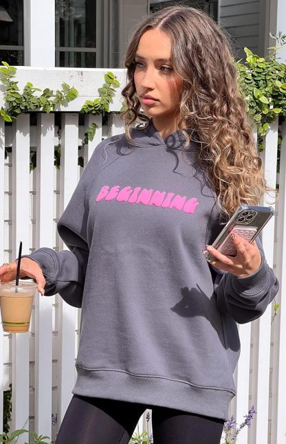 Beginning Slate Bubble Hoodie-Vavasi.All Rights Reserved.