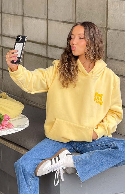 Beginning Yellow Snuggle Bubble Hoodie-Vavasi.All Rights Reserved.
