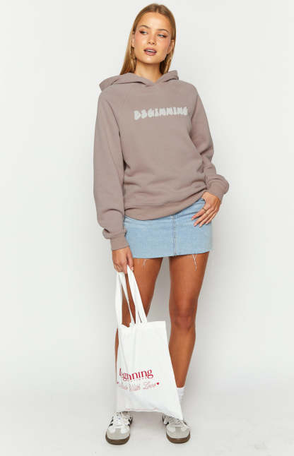 Beginning Beige Bubble Hoodie-Vavasi.All Rights Reserved.