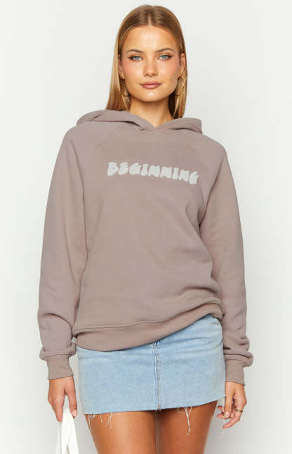 Beginning Beige Bubble Hoodie-Vavasi.All Rights Reserved.