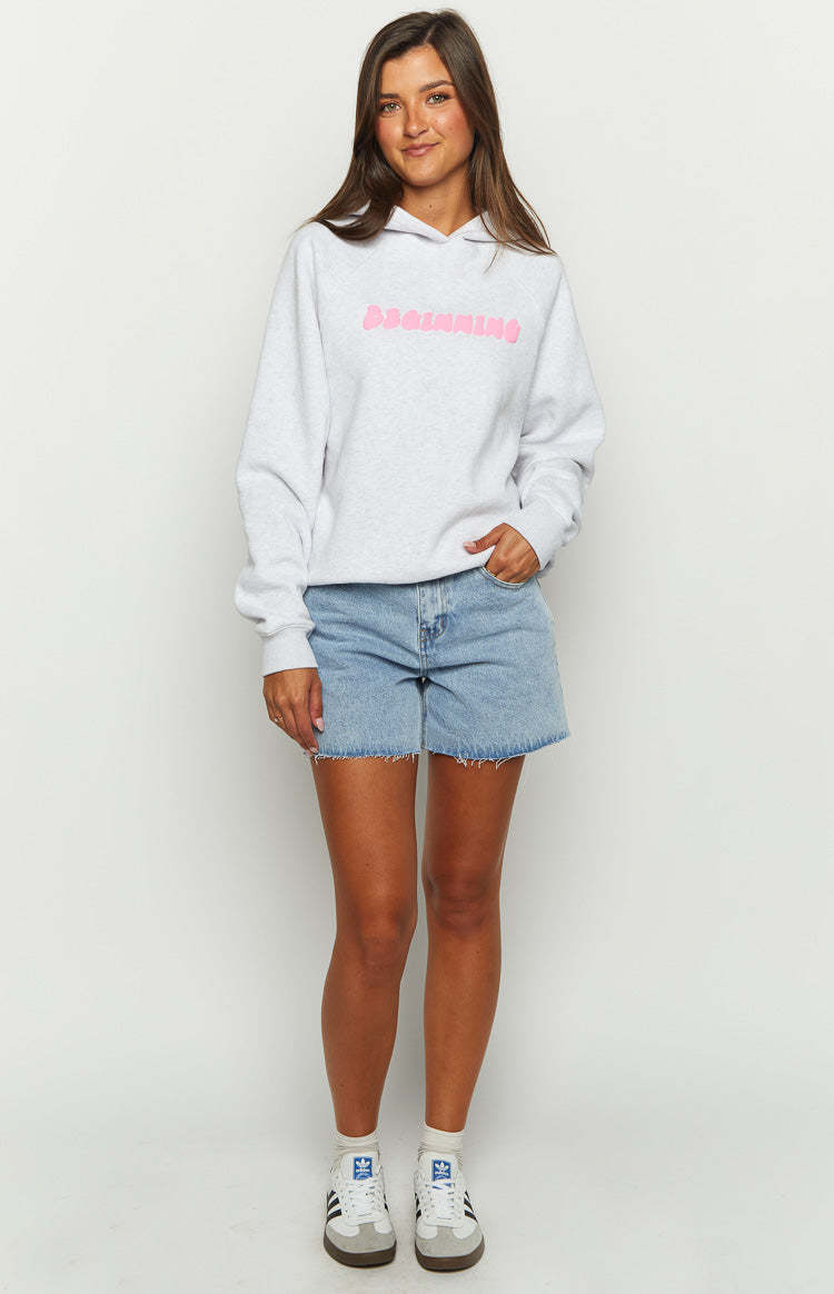 Beginning Grey Marl Bubble Hoodie-Vavasi.All Rights Reserved.