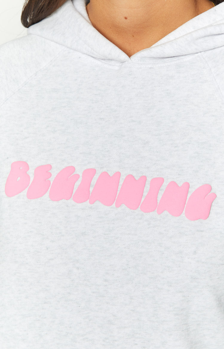 Beginning Grey Marl Bubble Hoodie-Vavasi.All Rights Reserved.