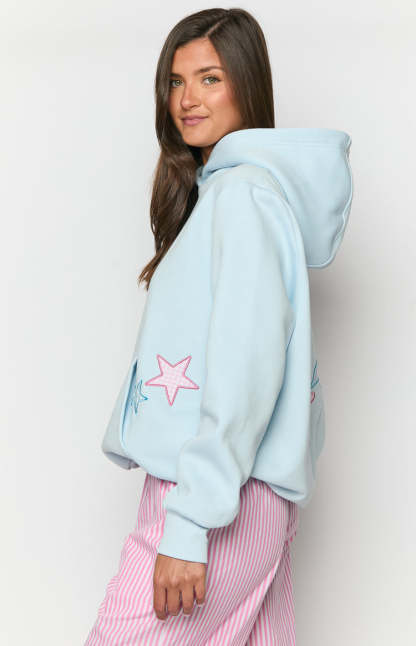 Beginning Light Blue Star Hoodie-Vavasi.All Rights Reserved.