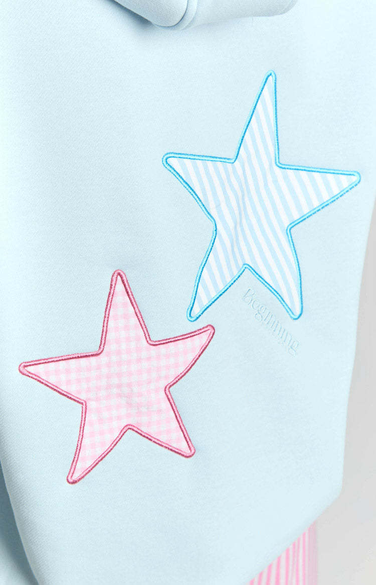 Beginning Light Blue Star Hoodie-Vavasi.All Rights Reserved.