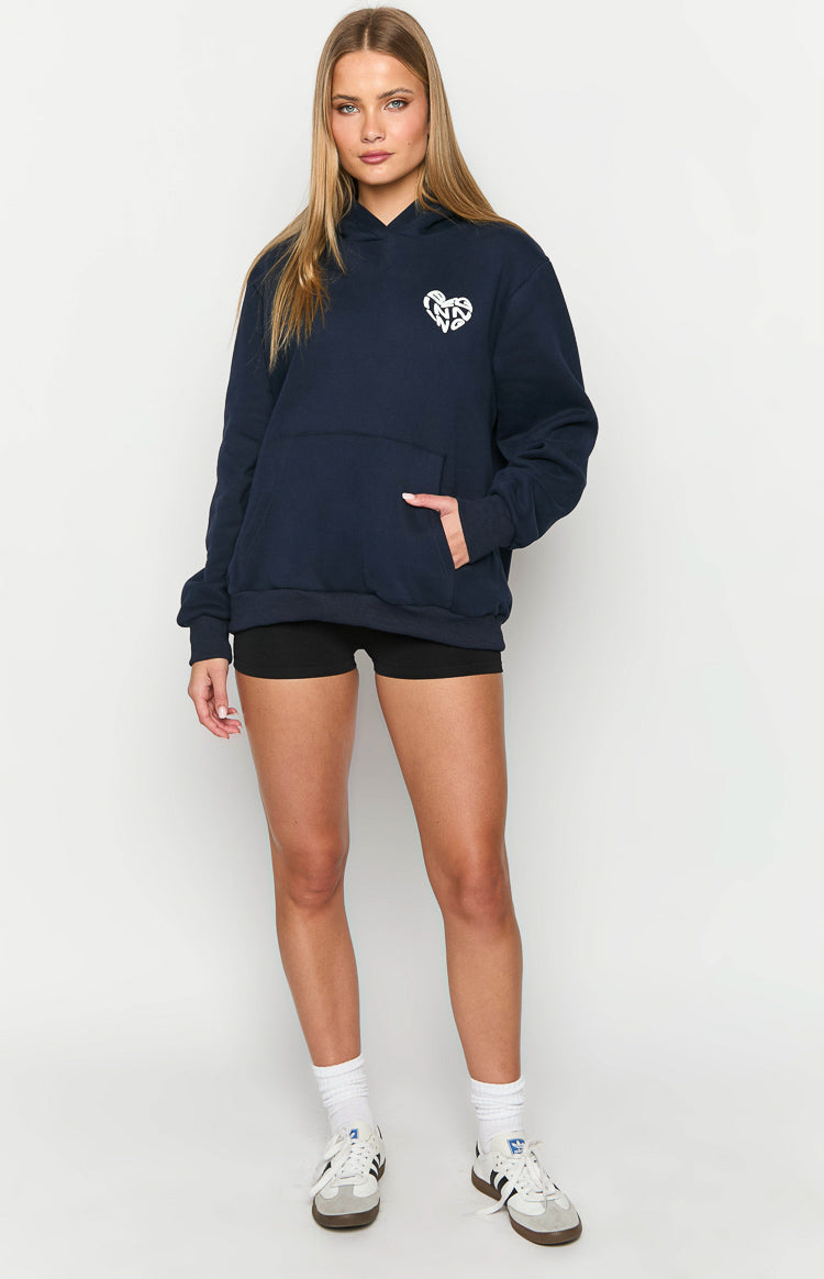 Beginning Navy Lovey Bubble Hoodie-Vavasi.All Rights Reserved.