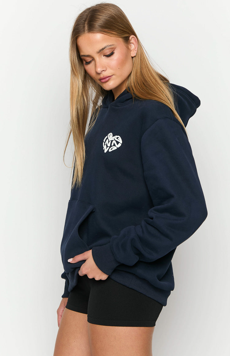 Beginning Navy Lovey Bubble Hoodie-Vavasi.All Rights Reserved.