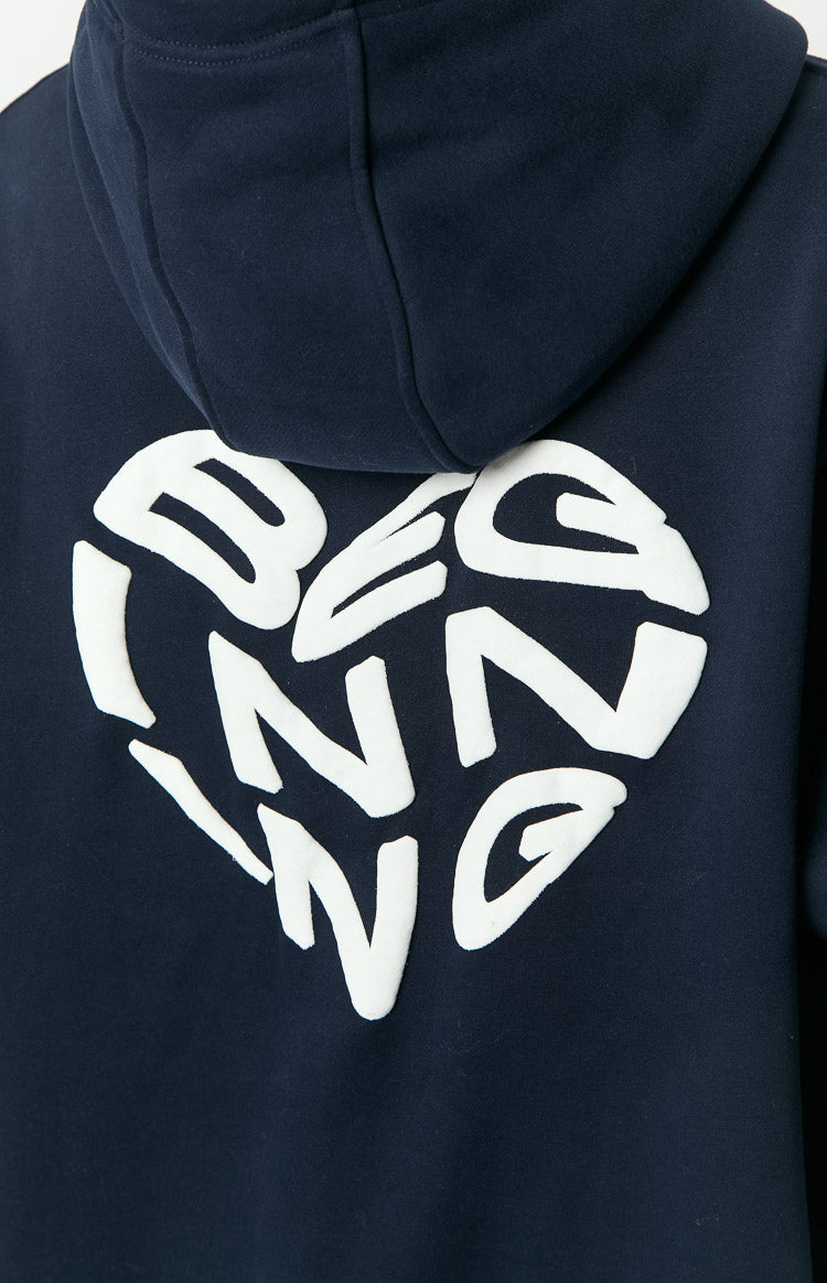 Beginning Navy Lovey Bubble Hoodie-Vavasi.All Rights Reserved.