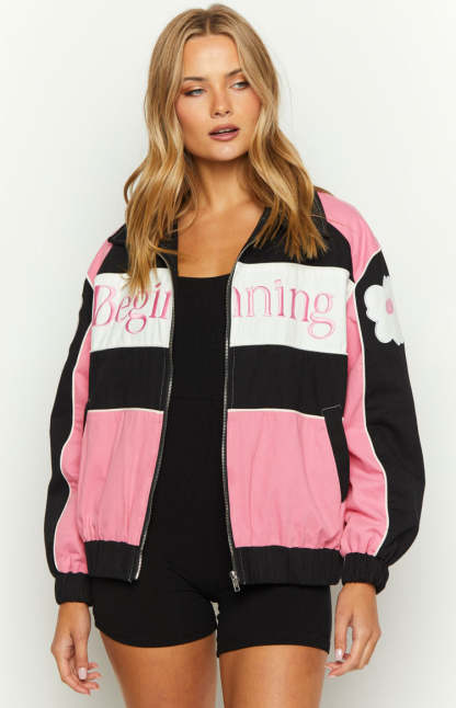Beginning Pink Bomber Jacket-Vavasi.All Rights Reserved.