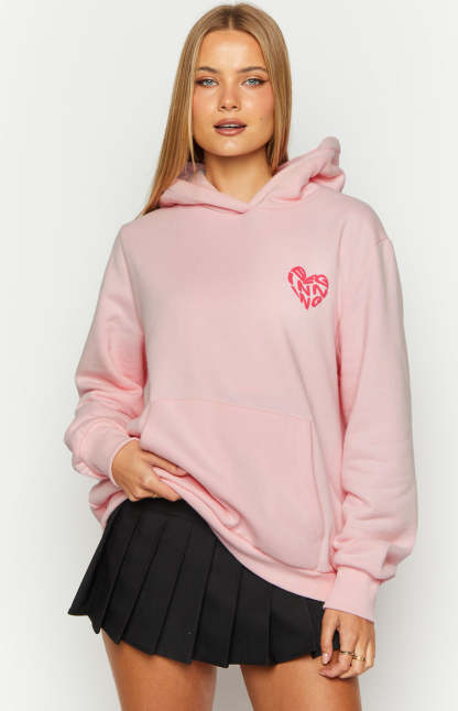 Beginning Pink Lovey Bubble Hoodie-Vavasi.All Rights Reserved.