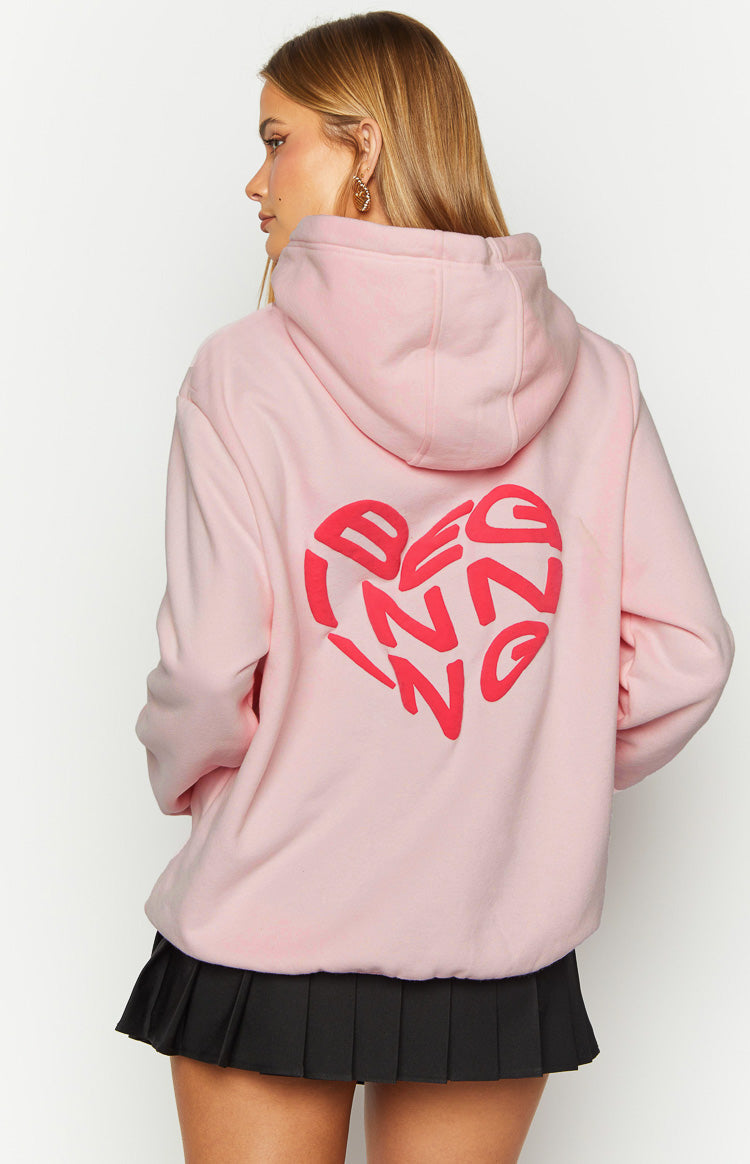 Beginning Pink Lovey Bubble Hoodie-Vavasi.All Rights Reserved.