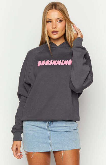 Beginning Slate Bubble Hoodie-Vavasi.All Rights Reserved.