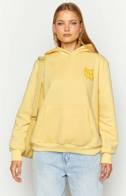 Beginning Yellow Snuggle Bubble Hoodie-Vavasi.All Rights Reserved.