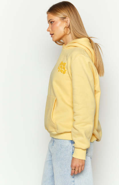 Beginning Yellow Snuggle Bubble Hoodie-Vavasi.All Rights Reserved.