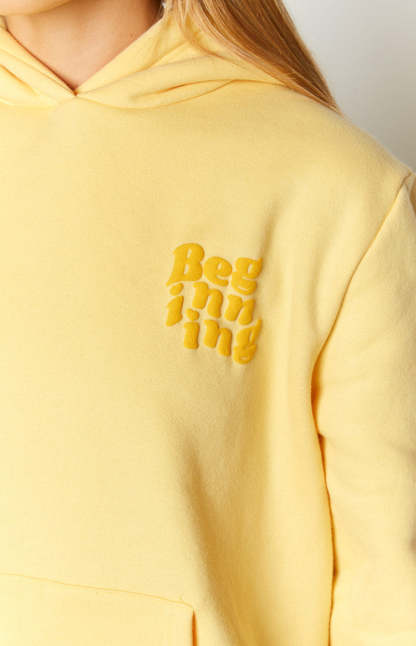 Beginning Yellow Snuggle Bubble Hoodie-Vavasi.All Rights Reserved.