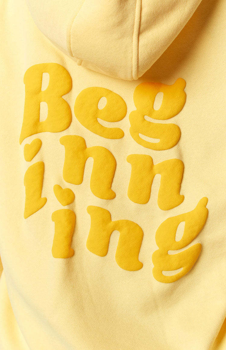 Beginning Yellow Snuggle Bubble Hoodie-Vavasi.All Rights Reserved.