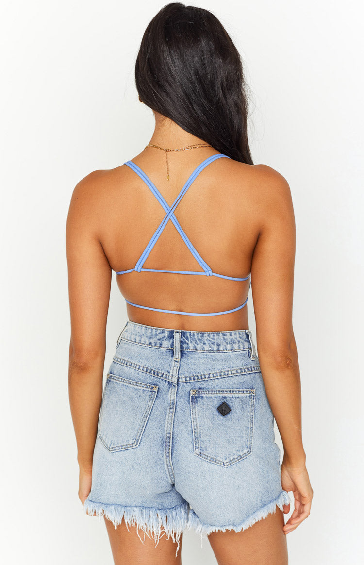 Believe Blue Crop Top-Vavasi.All Rights Reserved.