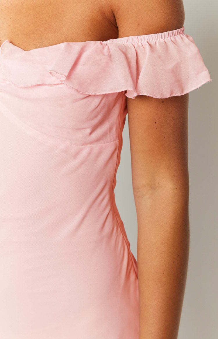 Bellflower Pink Chiffon Maxi Dress-Vavasi.All Rights Reserved.