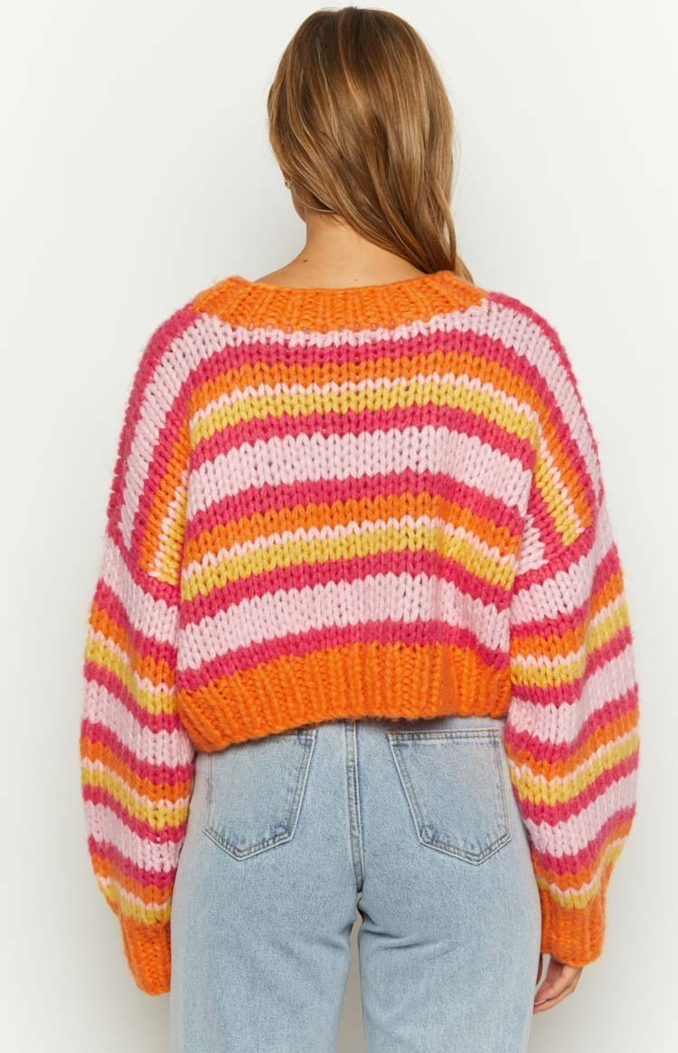 Belmont Pink Stripe Sweater-Vavasi.All Rights Reserved.
